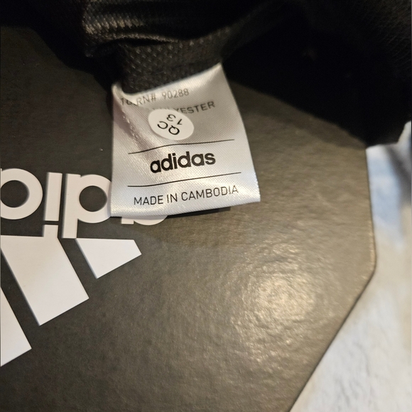 Adidas Alliance Sackpack Drawstring Black Backpack Gold Metallic Zippered Pocket - Picture 9 of 9